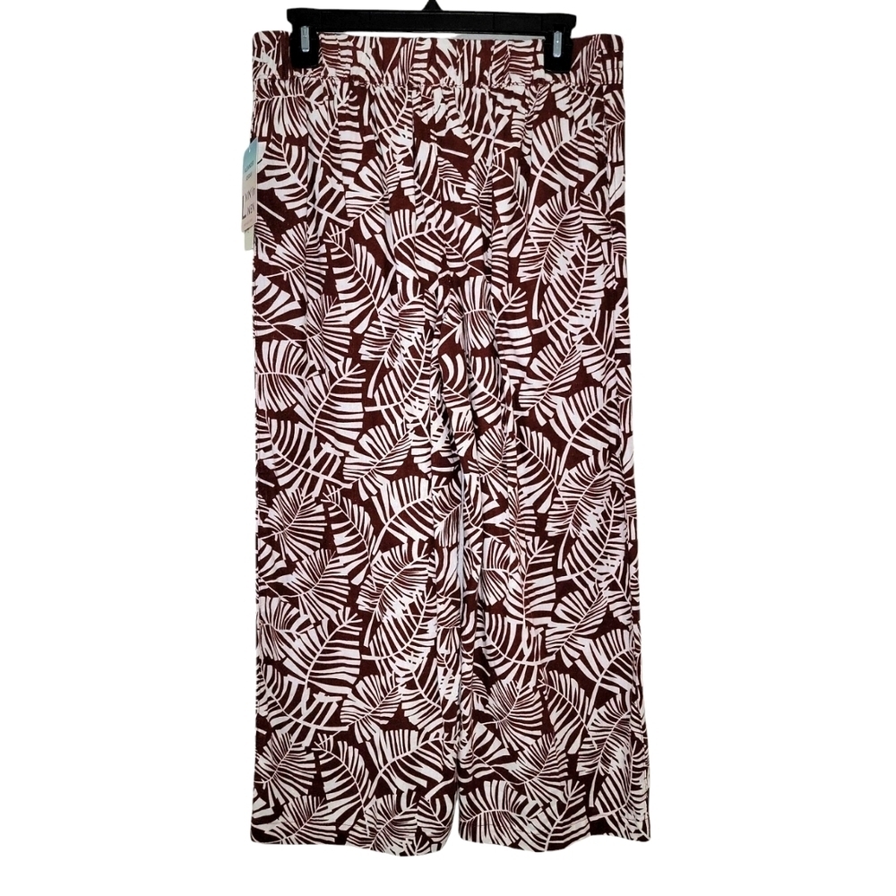 Alexander Jordan size medium linen palm leaf print cropped pants